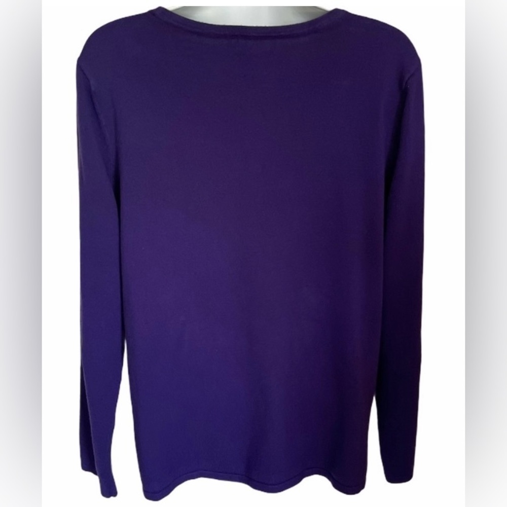 🪻Chico's Pretty Purple Lightweight Long Sleeve Dress/Casual Sweater. Size Large